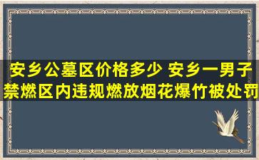 安乡公墓区价格多少 安乡一男子禁燃区内违规燃放烟花爆竹被处罚